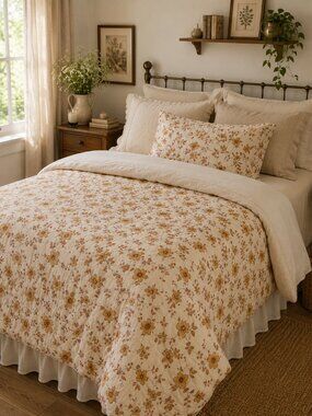The Company Store Remi Ditsy Floral Queen Comforter + Standard Sham Cotton